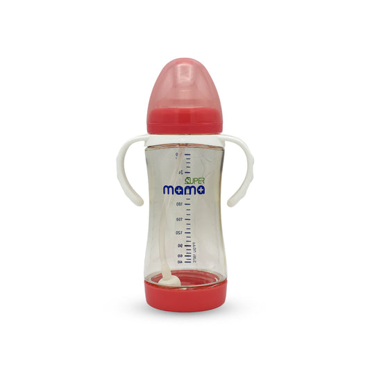 Super Mama Wide Caliber PPSU Feeding Bottle with handle (280 ml)