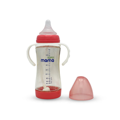 Super Mama Wide Caliber PPSU Feeding Bottle with handle (280 ml)