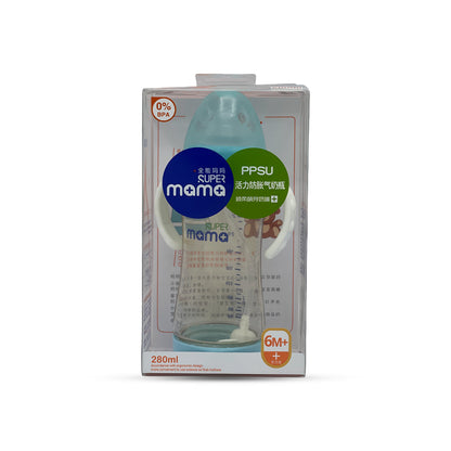 Super Mama Wide Caliber PPSU Feeding Bottle with handle (280 ml)