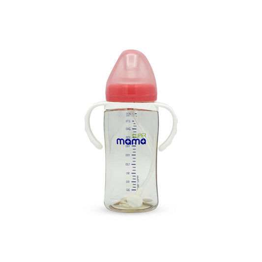 Super Mama Wide Caliber PPSU Feeding Bottle with handle (300 ml)