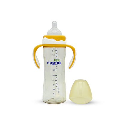 Super Mama Wide Caliber PPSU Feeding Bottle with two color handle (300 ml)