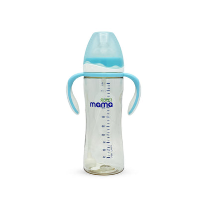 Super Mama Wide Caliber PPSU Feeding Bottle with two color handle (300 ml)