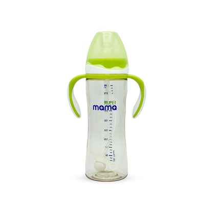 Super Mama Wide Caliber PPSU Feeding Bottle with two color handle (300 ml)
