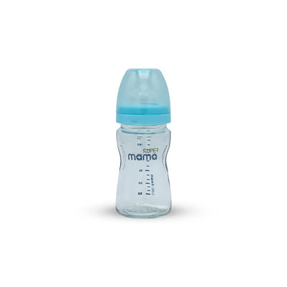 Super Mama Wide Caliber Glass Feeding Bottle (160 ml)