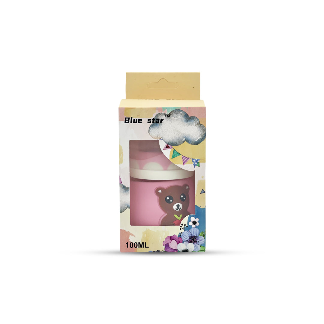 Blue Star Wide Caliber Glass Feeding Bottle (100 ml)