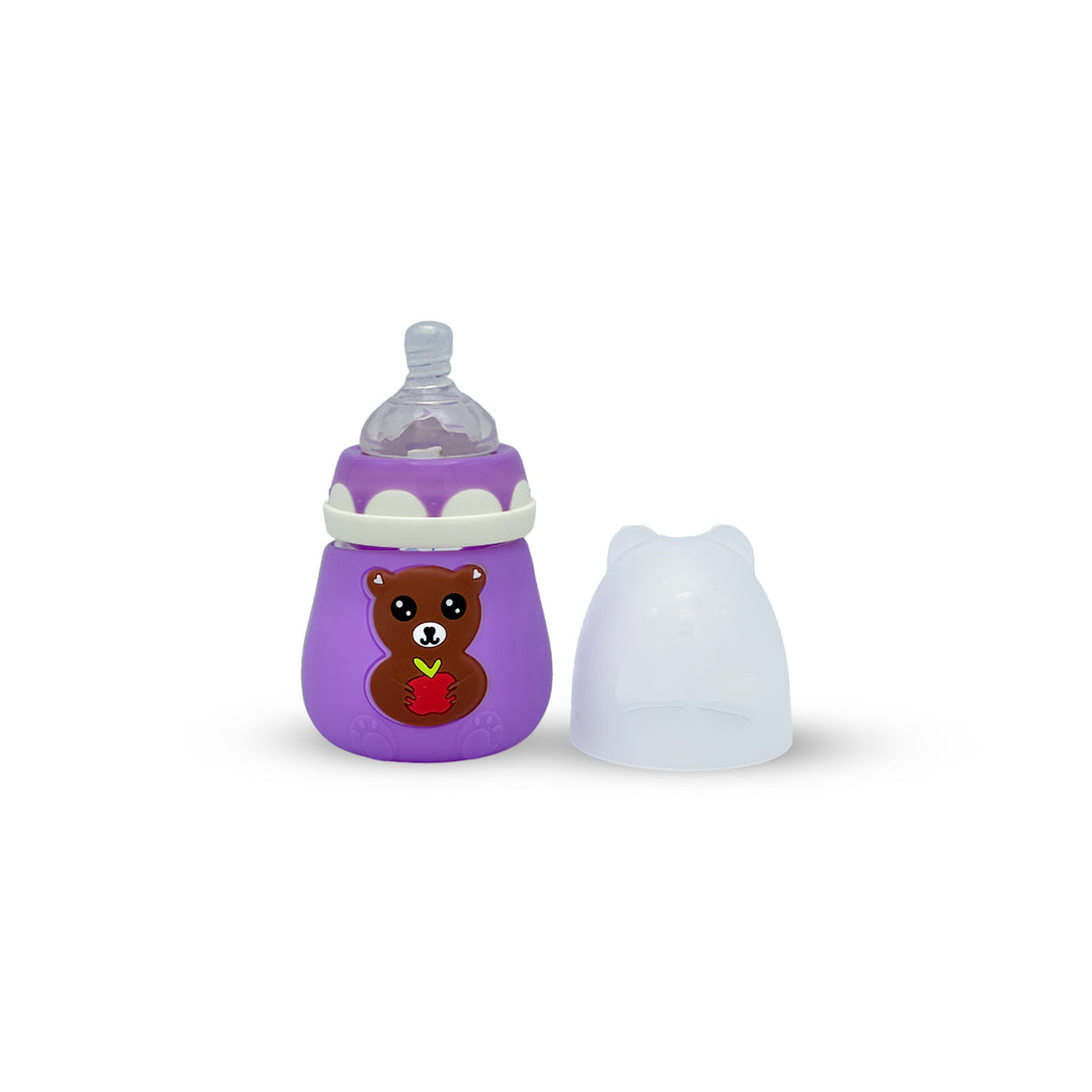 Blue Star Wide Caliber Glass Feeding Bottle (100 ml)