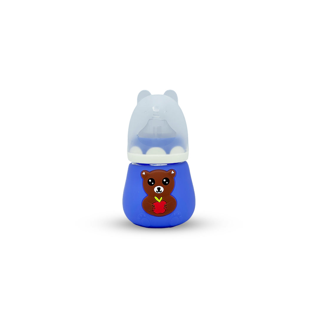 Blue Star Wide Caliber Glass Feeding Bottle (100 ml)