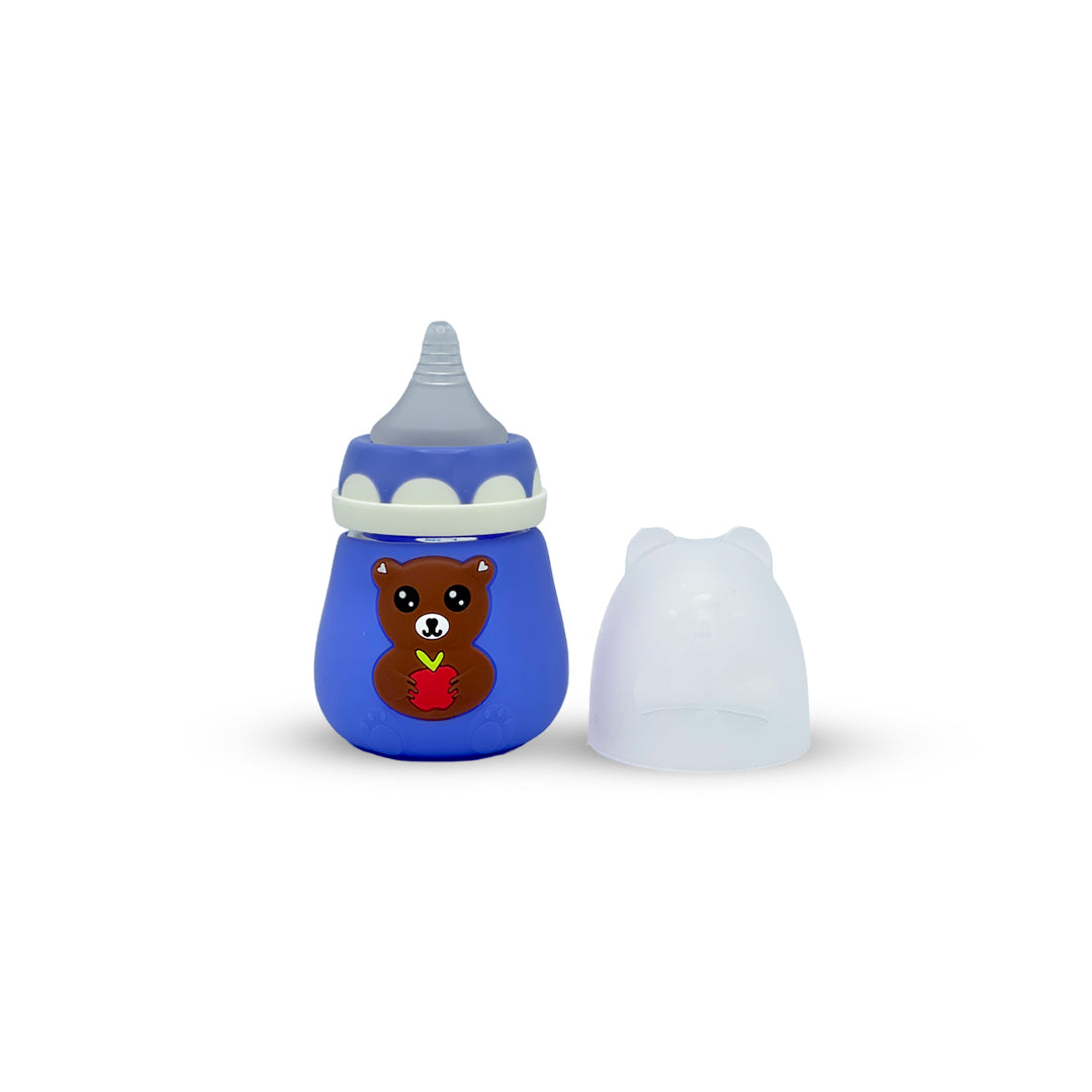Blue Star Wide Caliber Glass Feeding Bottle (100 ml)