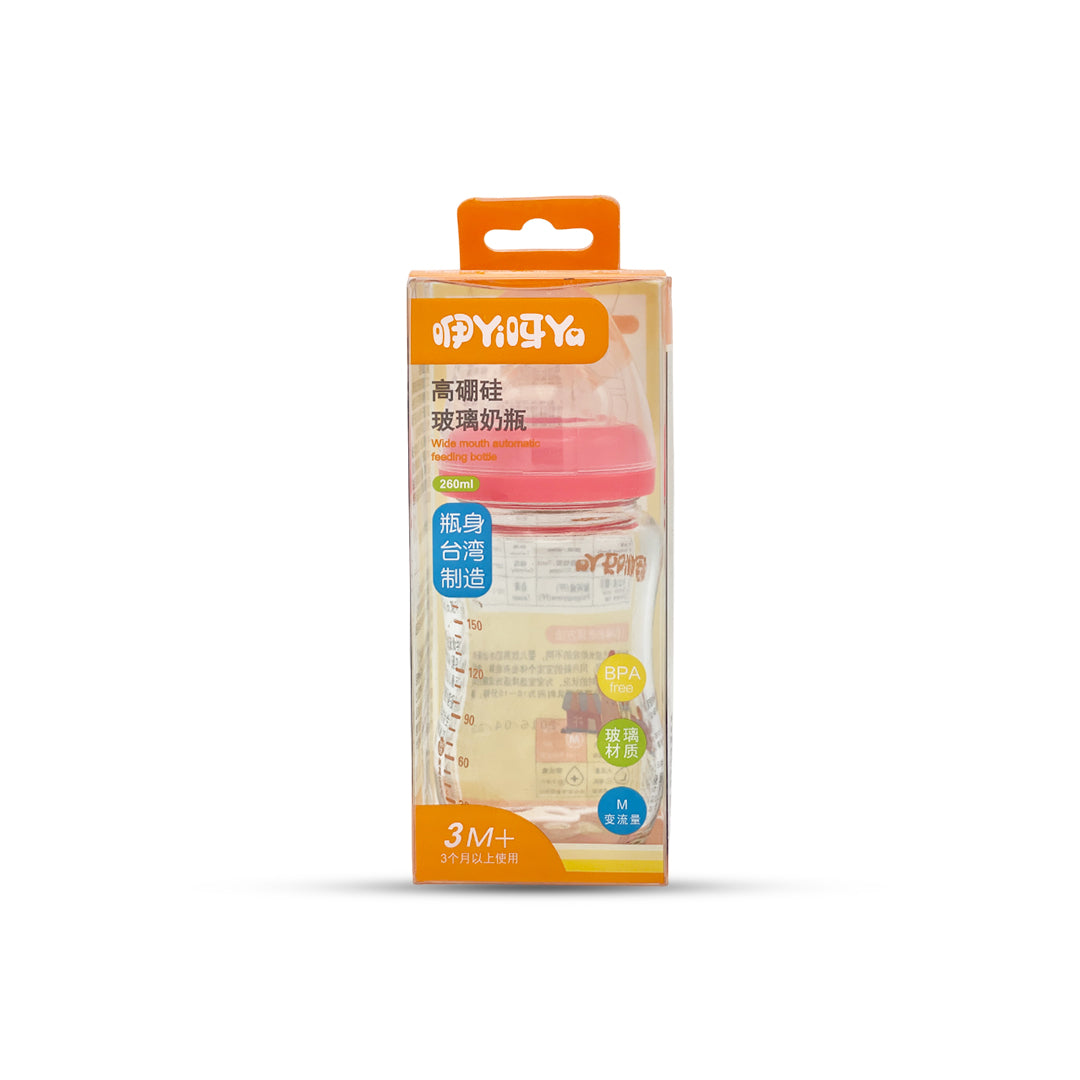 Wide Mouth Automatic Feeding Glass Bottle (180 ml)