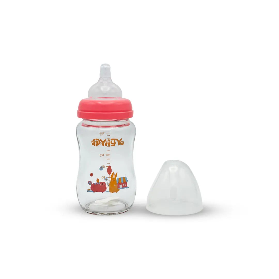 Wide Mouth Automatic Feeding Glass Bottle (180 ml)