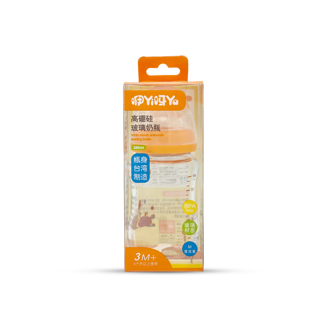 Wide Mouth Automatic Feeding Glass Bottle (180 ml)