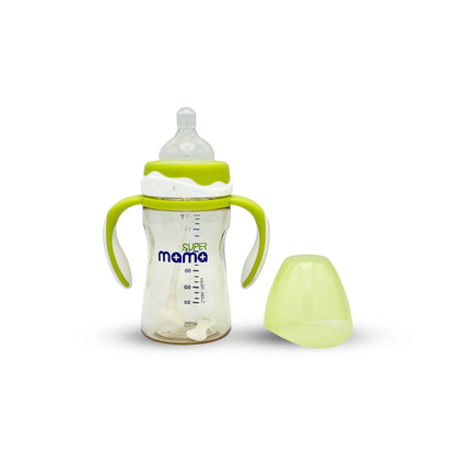 Super Mama Wide Caliber PPSU Feeding Bottle with two color handle (180 ml)