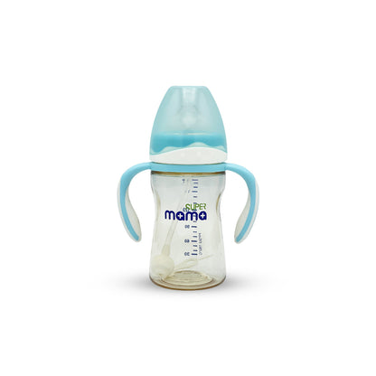 Super Mama Wide Caliber PPSU Feeding Bottle with two color handle (180 ml)