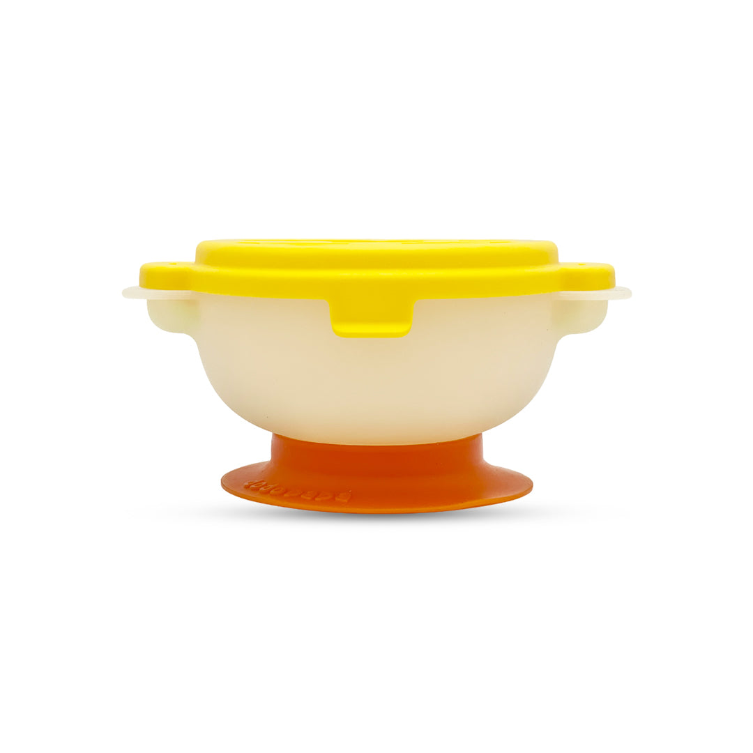 Baby Feeding Bowl with Spoon and Silicone Base