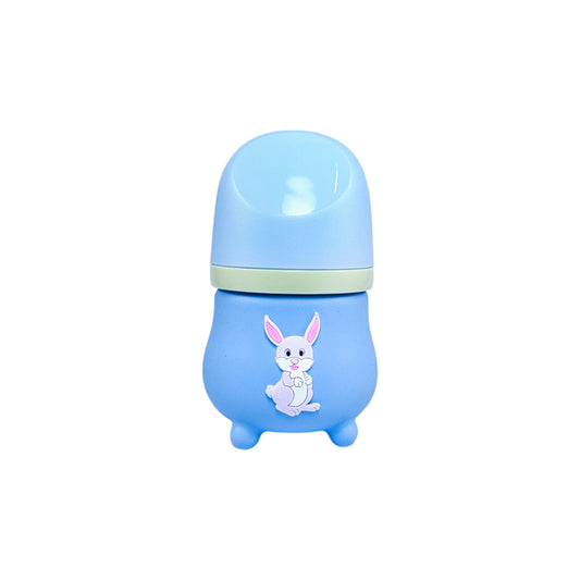Rio's Wide Caliber Glass Feeding Bottle with Rabbit Sleeve (80 ml)