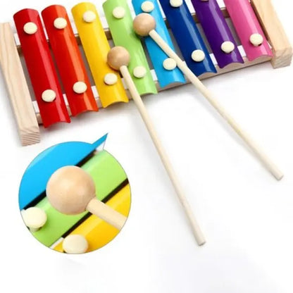 Wooden Educational Toy Set for Toddlers – Xylophone, Rainbow Stacking Tower, Shape Sorter & Caterpillar Toy (Pack of 4)