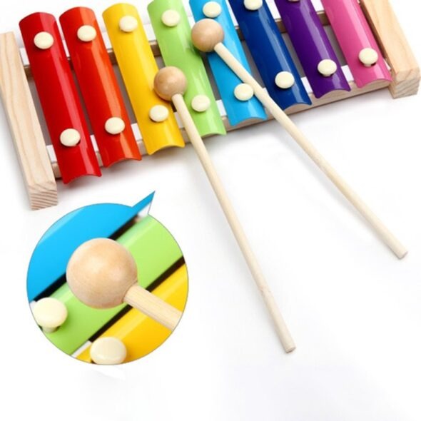 Colorful Wooden Xylophone for Babies – Musical Learning Toy (8 Notes)